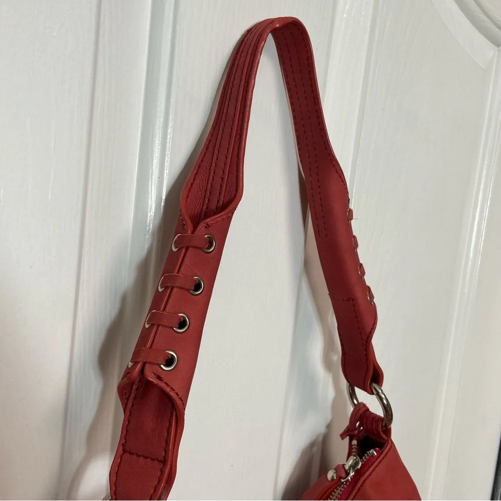 NWT DONALD J PLINER / Fuchsia Leather Hobo Slouchy Purse